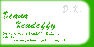 diana kendeffy business card